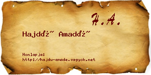 Hajdú Amadé névjegykártya